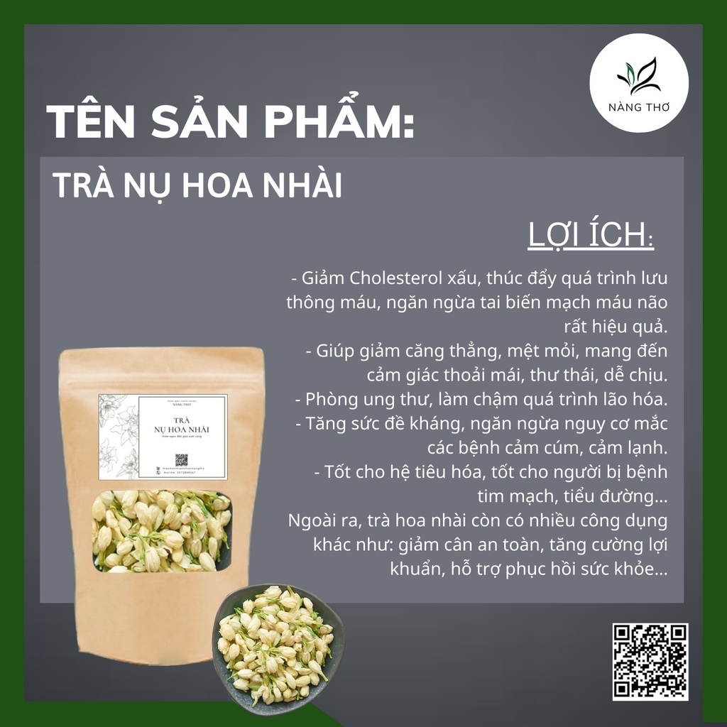 ✅[Hàng Loại 1] Nụ Hoa Nhài Sấy Lạnh- 200gr đẹp như hình