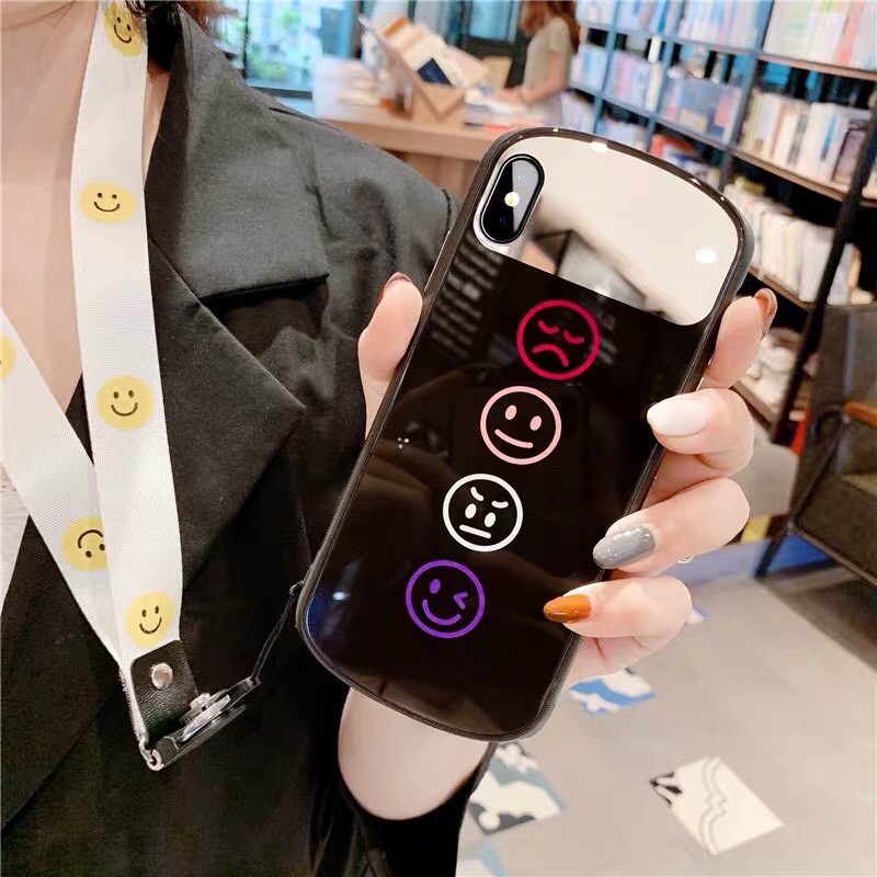 Ốp lưng iphone đôi tráng gương hình biểu cảm điện thoại 7 8 plus x xs xr 11 pro max se2