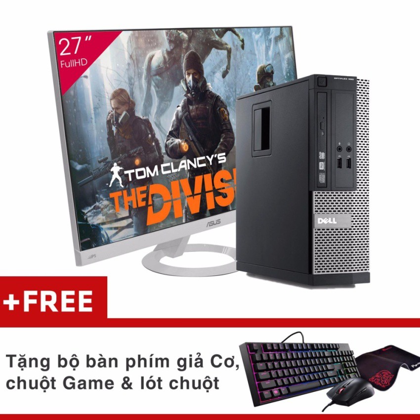Máy tính để bàn DELL OPTIPLEX 390 SFF + Màn hình ASUS 27 inch Full-HD (Core i7 2600, Ram 16GB, SSD 240GB) + Quà Tặng | BigBuy360 - bigbuy360.vn