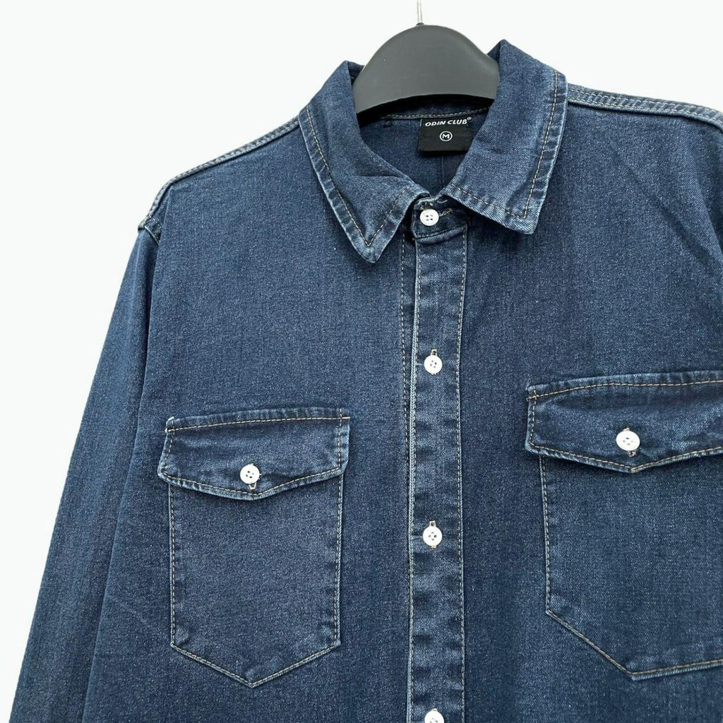 Áo Sơ Mi Dài Tay Denim ODIN CLUB, Áo sơ mi dài tay form rộng nam nữ, Local Brand ODIN CLUB