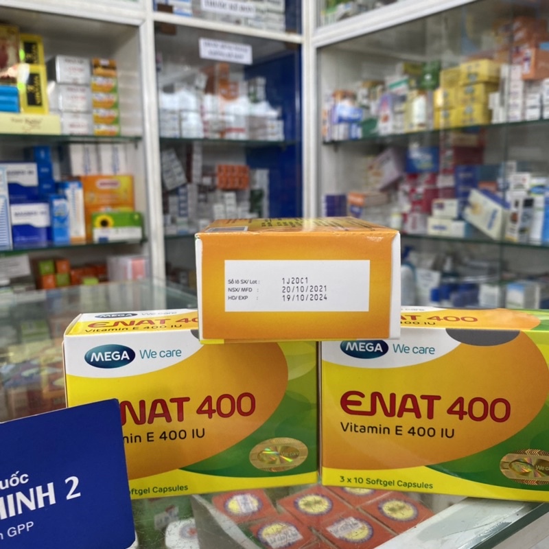 ✅ [Chính Hãng] Enat 400 iu Vitamin E ( hộp 30 viên ) enat400 , e nat , 400 vitamin e