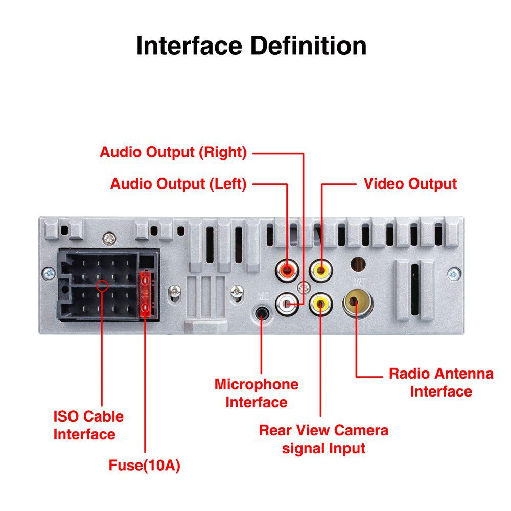 PISTA Đầu MP5 FM / USB / AUX Kết Nối Điện Thoại / Camera Chiếu Hậu Xe Hơi