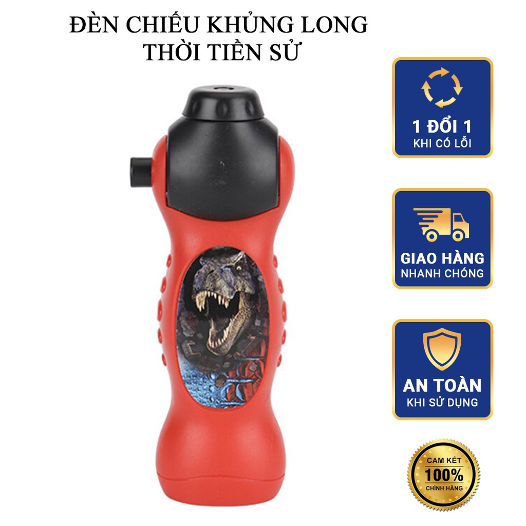 Đèn Pin Chiếu Hình Cho Bé VikiToys 24 Chú Khủng Long Thời Tiền Sử Giáo Dục Trí Tuệ Phát Triển Não Bộ Kể Chuyện Cho Bé