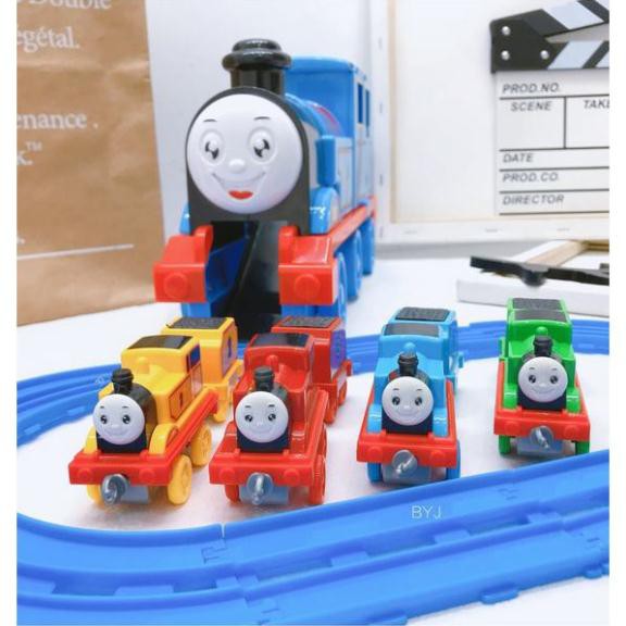 [HÀNG LOẠI 1] Mô hình tàu hỏa Thomas kèm 4 cặp tàu nhỏ nhựa ABS DC68  toy.garden