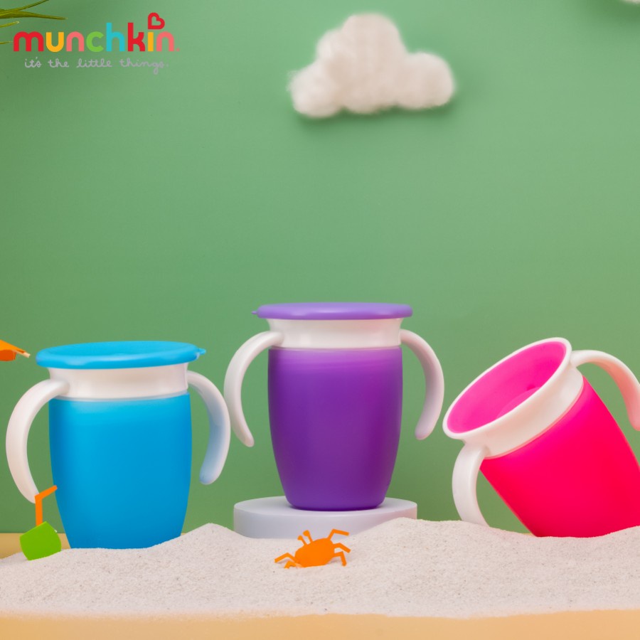 Cốc tập uống 360 độ Munchkin có nắp (207ml) [BabyUS]