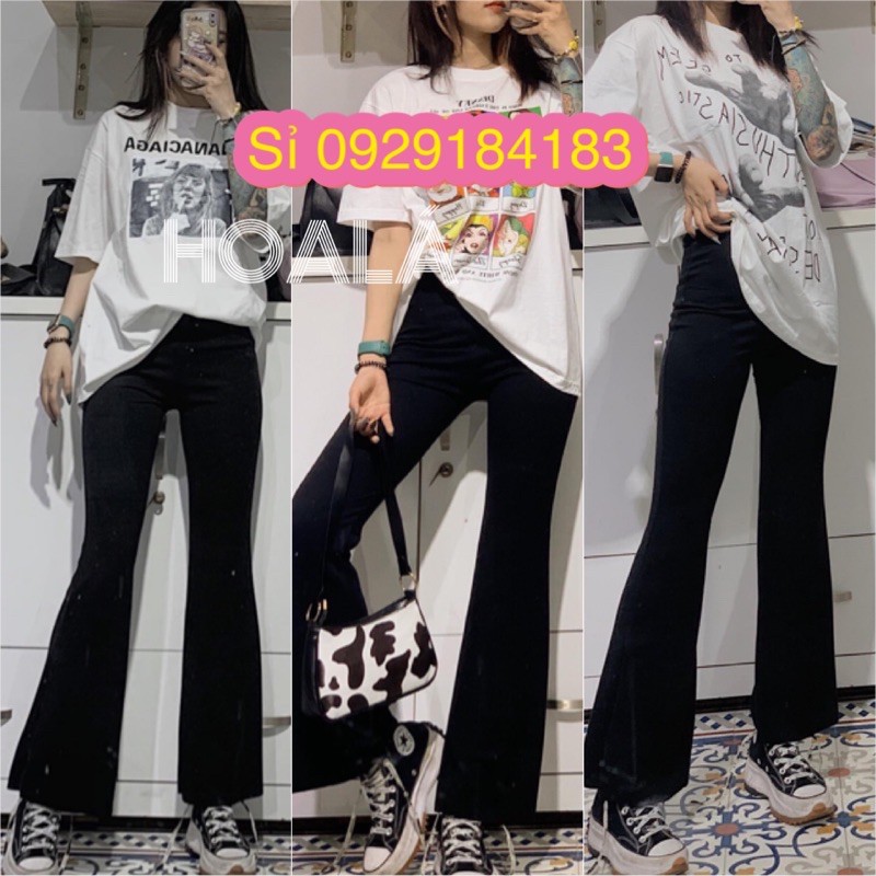 Quần Thun Ống Loe Thời Trang Ulzzang