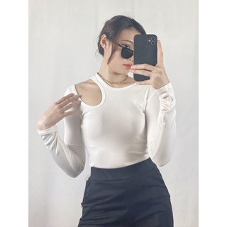 [CÓ SẴN] Áo ôm tay dài khoét vai