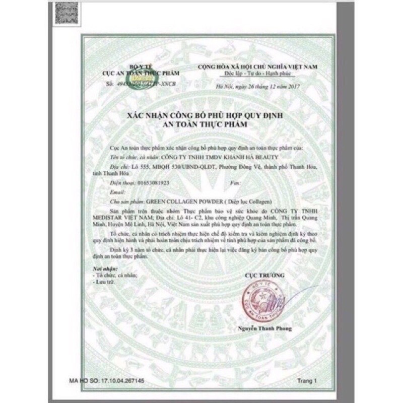 [Tặng bình] Diệp Lục Collagen Green 30 gói | BigBuy360 - bigbuy360.vn