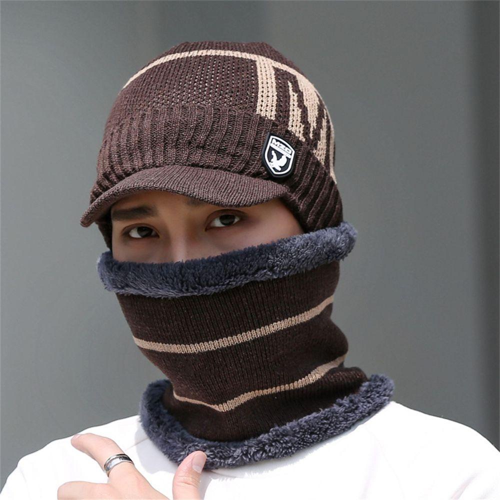Set 2 Mũ beanie Dày Dặn Giữ Ấm Cho Nam Và Nữ