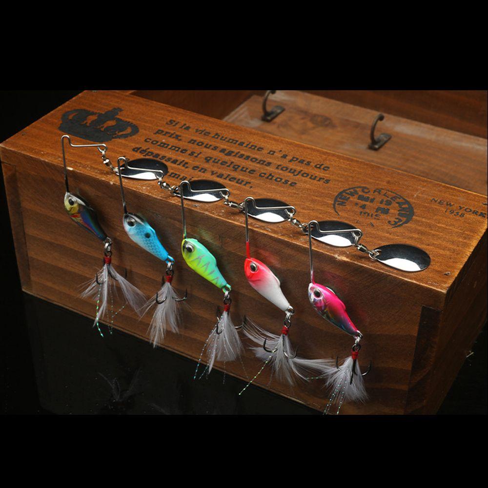 Mồi Câu Cá Giả Bằng Kim Loại Có Rung Xoay Được Tiện Dụng