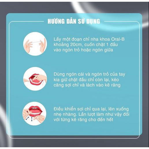 Chỉ nha khoa Oral B - Làm sạch chân răng - Chỉ kẽ răng nhập khẩu từ Ireland bởi tập đoàn P&amp;G - Trung Đông Pharmacy