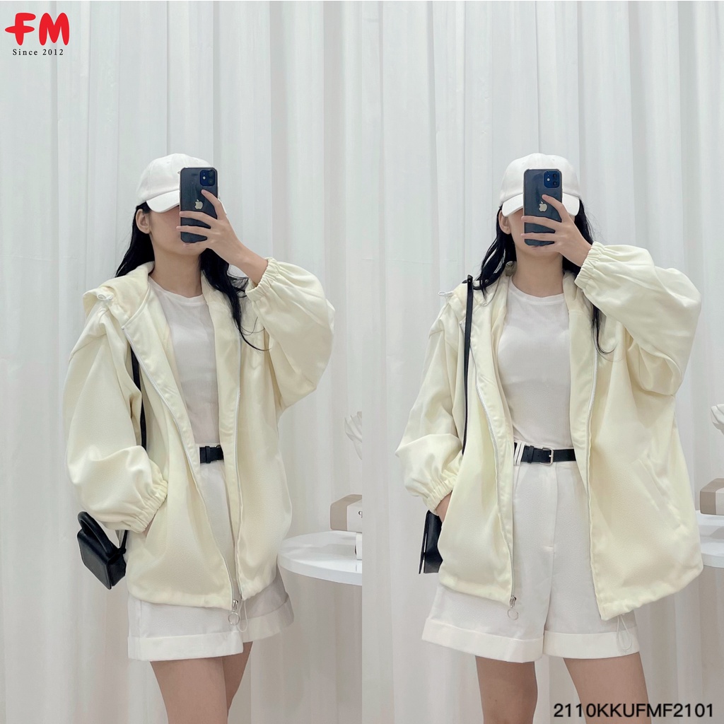 Áo khoác nữ FM Style form rộng freesize chất nhung tăm 2 lớp dày dặn tay bo thiết kế trẻ trung năng động  211021509