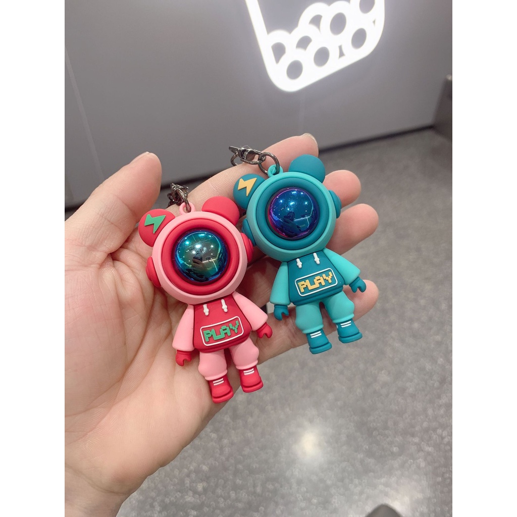 Móc Khóa Xe Hơi/ Balo Hình Chú Gấu Tia Chớp/ Phi Hành Gia Dễ Thương