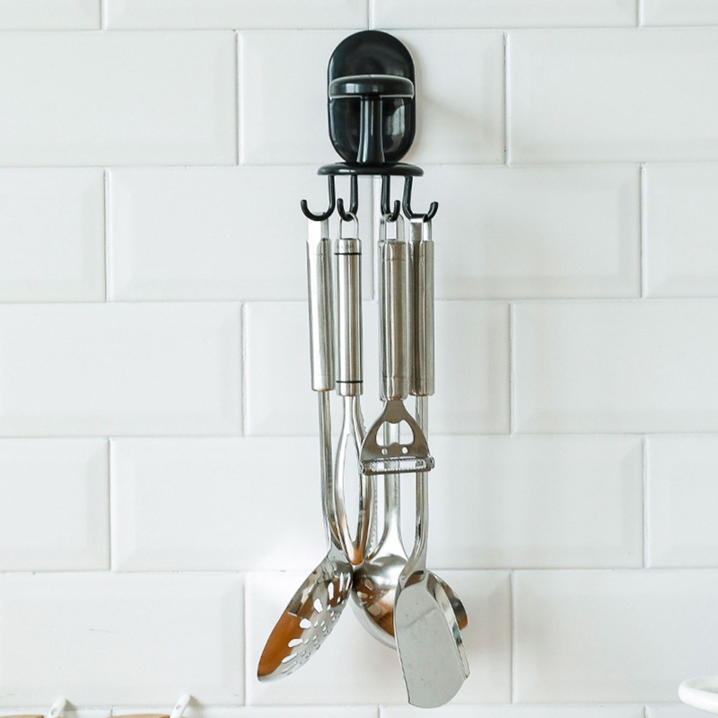 Móc Treo Đồ Dùng Nhà Tắm / Bếp Đa Năng Kèm 8 Móc Treo Xoay 360 Độ Tiện Dụng° Rott Rott Chất Lượng Cao Chuyên Dùng