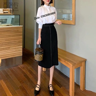 Chân váy suông dáng dài trẻ trung