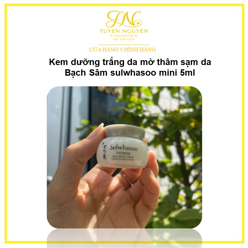 Kem dưỡng trắng da mờ thâm sạm da Bạch Sâm sulwhasoo mini 5ml