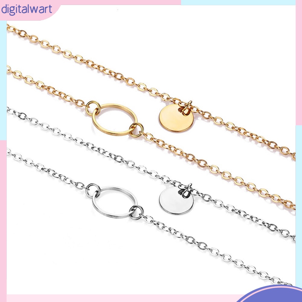 Vòng cổ hợp kim nhiều lớp kiểu dáng đơn giản dễ thương cho nữ tùy chọn màu sắc