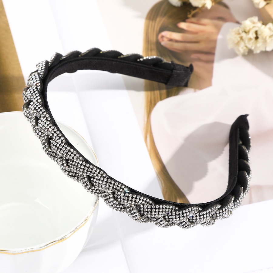 Cài Tóc Đính Đá Màu Đen Phong Cách Hàn Quốc Cho Nữ