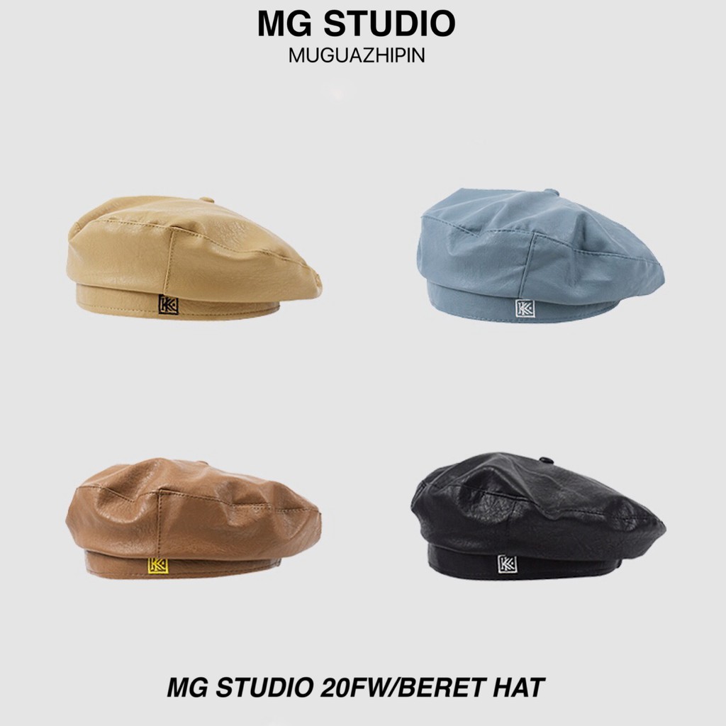 Mũ Nồi MG STUDIO Chất Liệu Da Chóp Phẳng