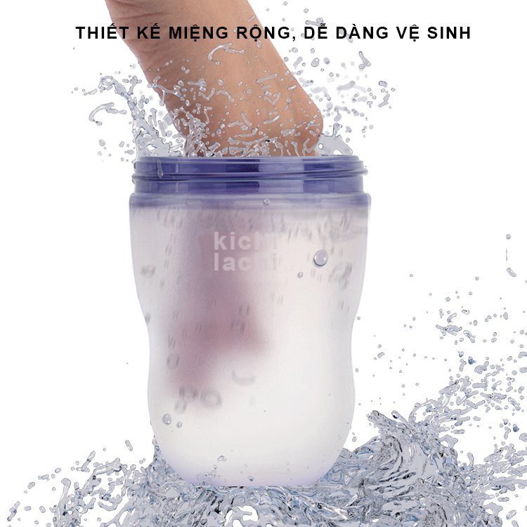 Bình sữa Kichilachi silicon cao cấp chống sặc và đầy hơi cho bé 150ml 250ml - 2X MART