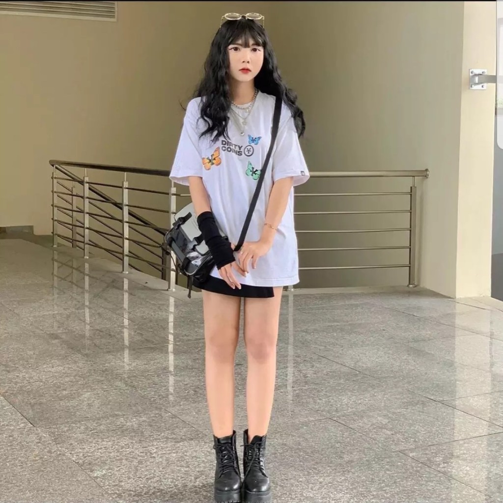 [FREE SHIP] Áo Thun Nam Nữ Bướm Tứ Sắc DITY From Rộng Unisex Chất Mát ZUKABEO