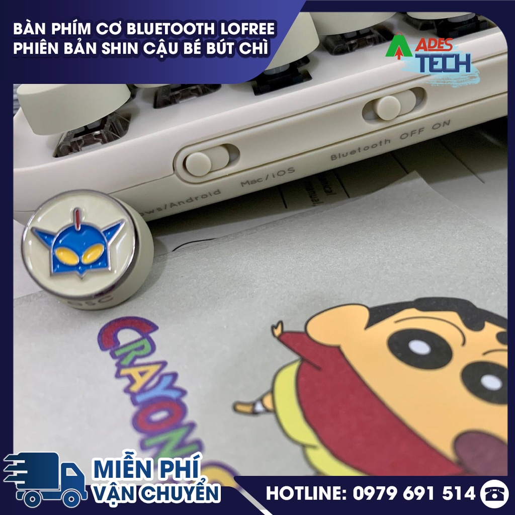 Bàn phím cơ Bluetooth Lofree phiên bản Shin cậu bé bút chì - Bảo Hành 12 Tháng