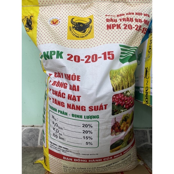 Phân bón gốc - đầu trâu NPK 20-20-15 Bình Điền - phân bón cho rau, hoa lan, cây kiểng