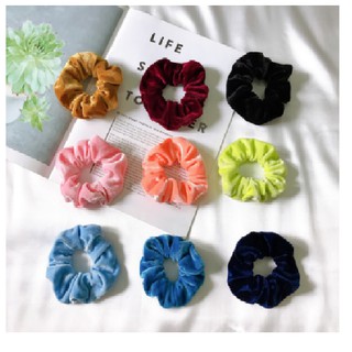 Buộc tóc scrunchies vải nhung