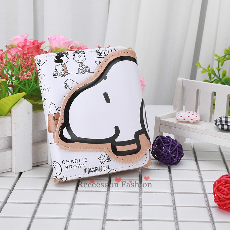 Ví ngắn bỏ túi in hình Snoopy dễ thương cho nữ