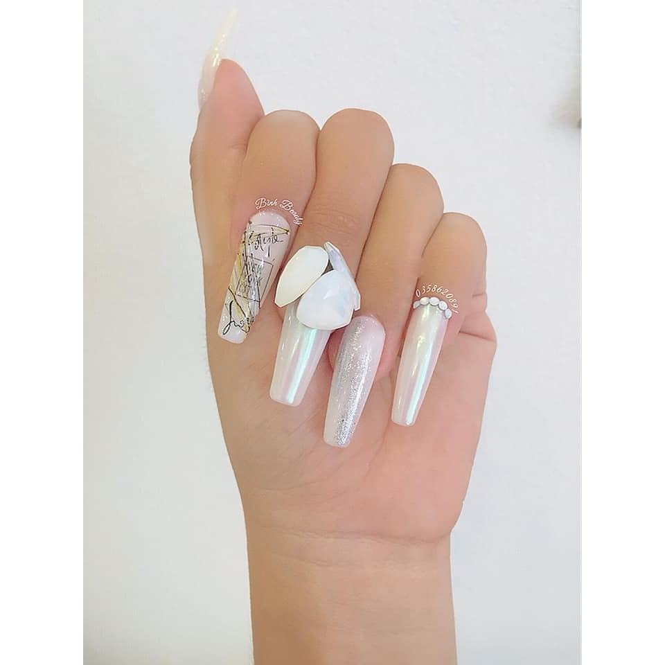 Bột ngọc trai, tráng gương ánh xà cừ 7 màu trang trí móng