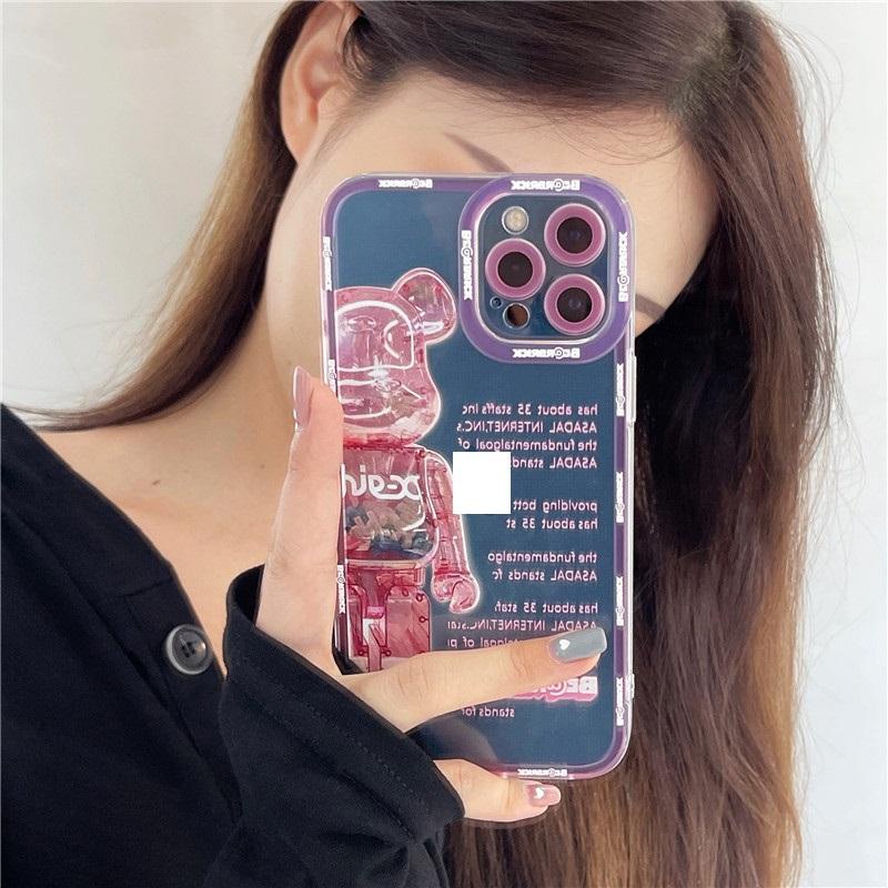 [XẢ HÀNG] Ốp lưng iphone Gấu BEAR BRICK HỒNG  ip 7,8,plus/X,XS/XSMAX/11/11,pro,max/12.pro,max/13.pro,max