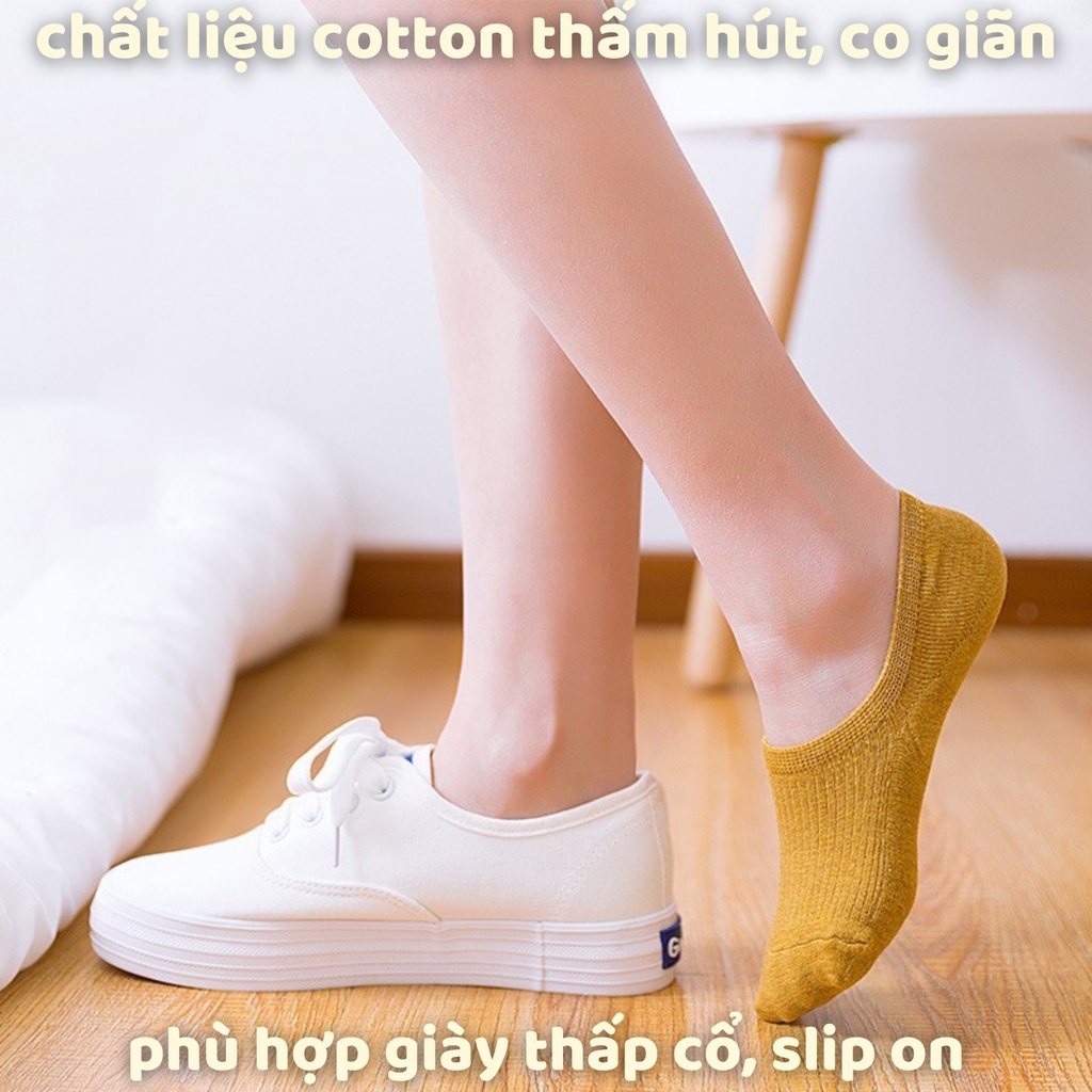 Tất vải gân trơn ngắn cổ đi giày