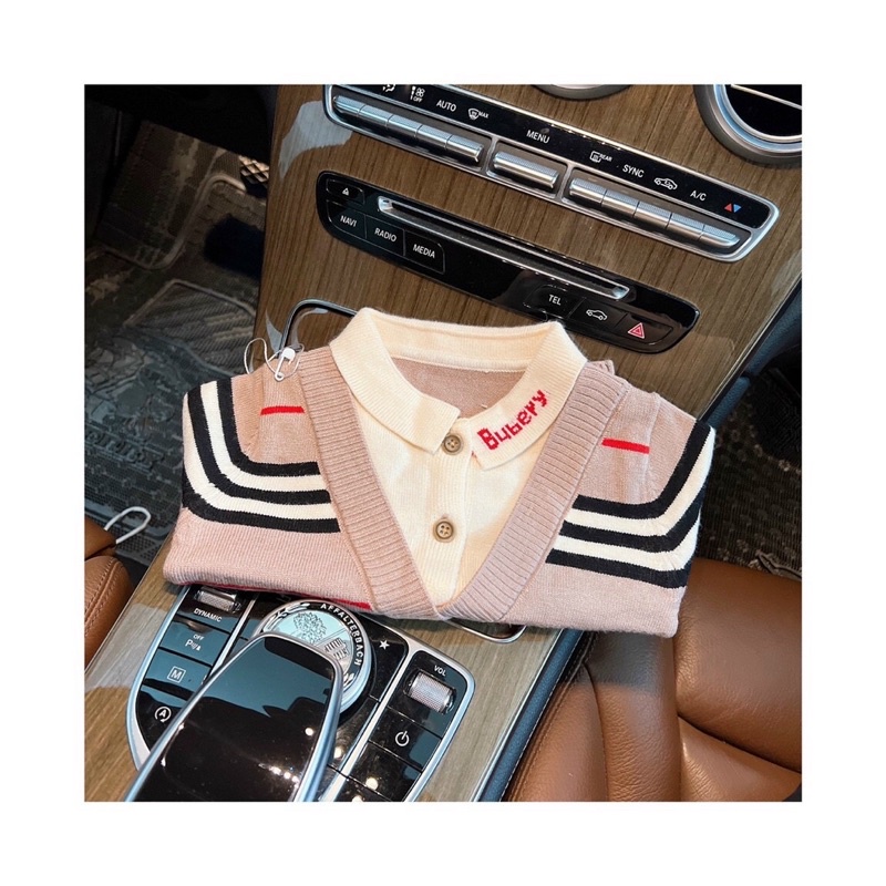 Sét bộ áo len kèm quần bò trắng co giãn cho bé trai 5-22kg