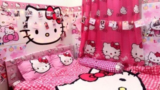 Decan kitty  đầu kitty   Siêu bự 1m2 trang trí tường