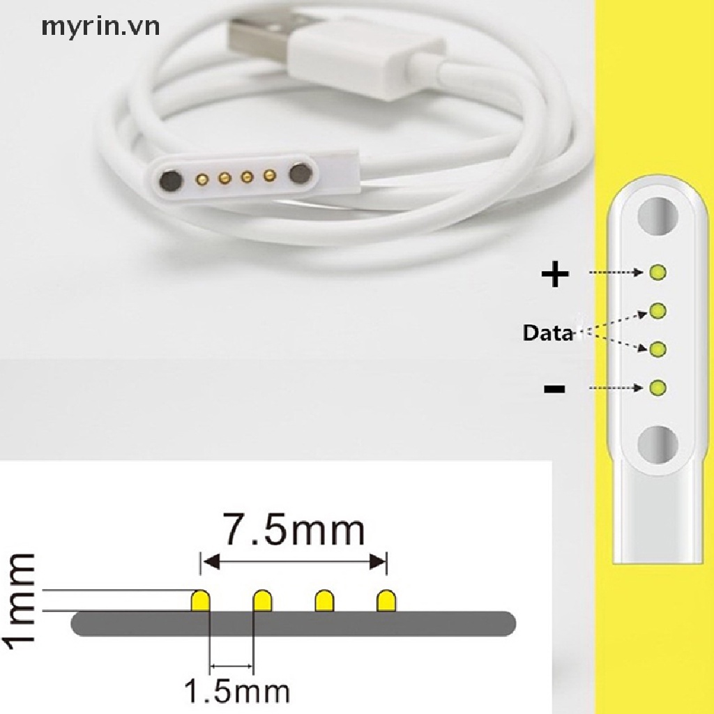Dây Cáp Sạc USB 2.0 4 Pin Cho Đồng Hồ Thông Minh KW88