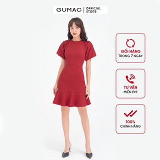 Đầm ôm nữ đuôi cá nhún vai GUMAC DB623