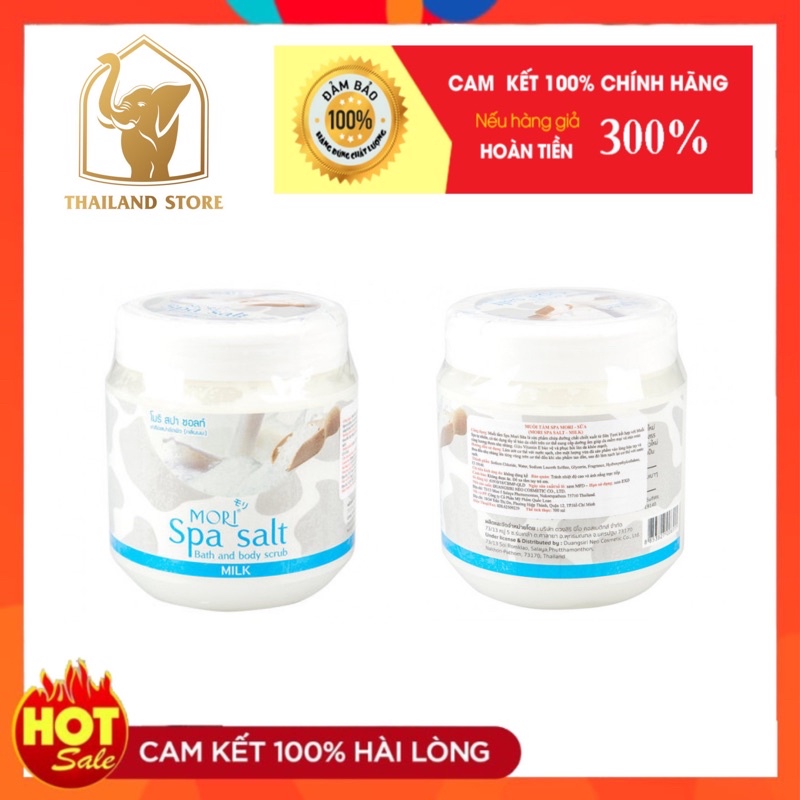 muối tắm mori Spa Salt Hương SỮA (MILK) [CHÍNH HÃNG] thái lan Body Scrub 700g