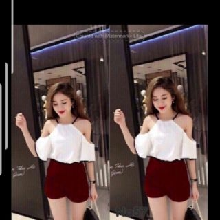 Set quần kèm áo 2 dây rớt vai