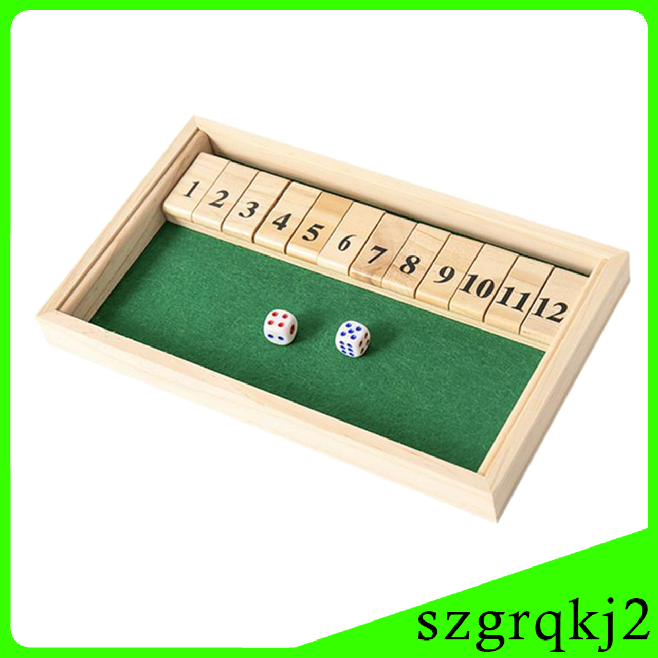 Newest Shut The Box Game - 12 Numbers Wooden Dice Game Wooden Number Board Game