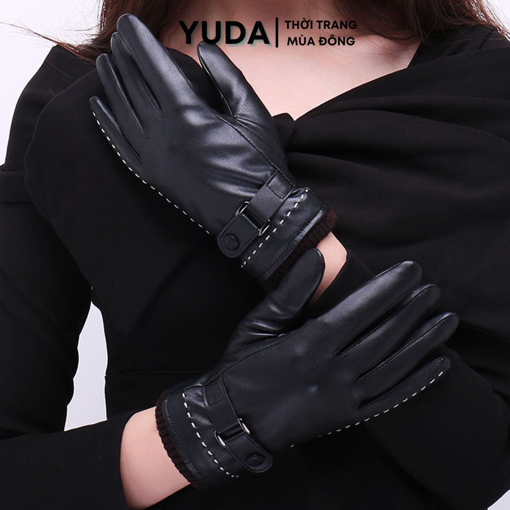 Găng tay mùa đông cho nữ giữ ấm chống lạnh tốt YUDA bao tay nữ đi xe máy cảm ứng điện thoại siêu mượt 20