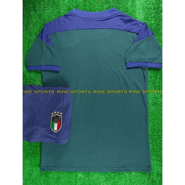 Bộ Áo bóng đá italia xanh lá mùa mới Euro 2022 hàng Thailand chuẩn thi đấu