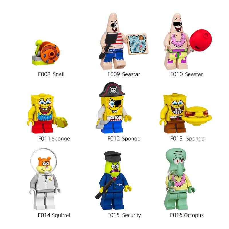 Bộ Đồ Chơi Lắp Ráp Mô Hình Nhân Vật SpongeBob FL1002