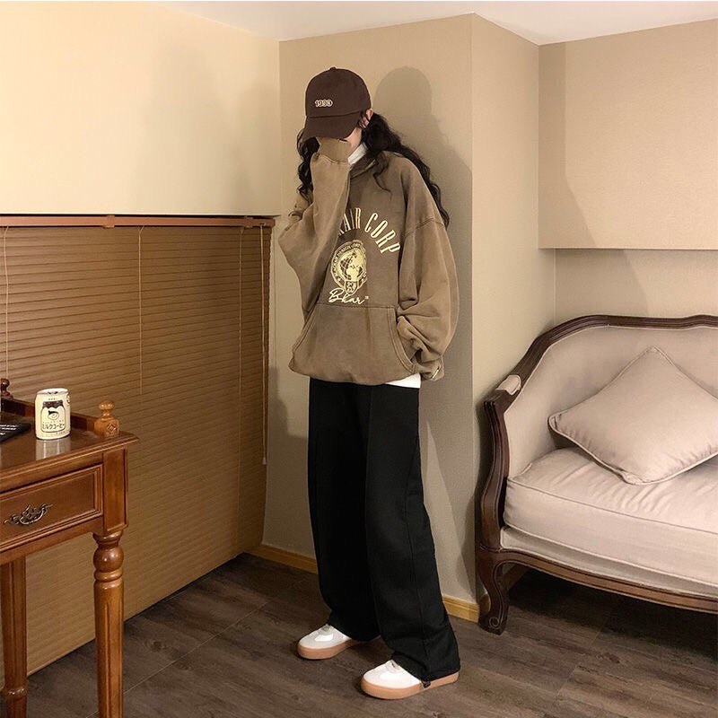 Áo hoodie nỉ ngoại unisex form rộng Blackair Corp_Áo nỉ mũ nam nữ basic,hottrend