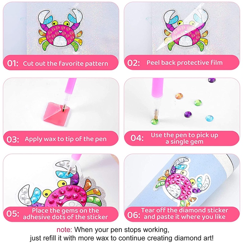 Bộ 12 Tranh Đính Đá 5D Tự Làm Hình Bé Trai/Gái