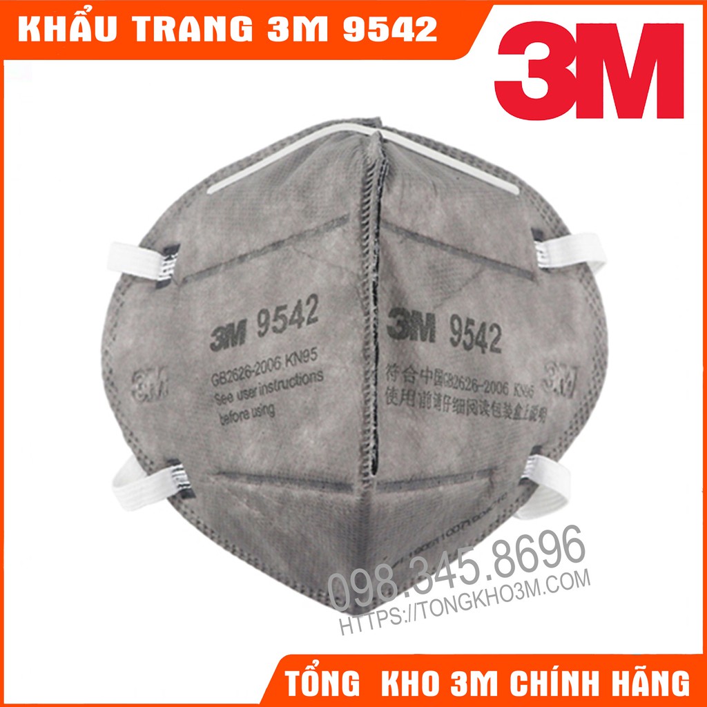 Khẩu Trang 3M 9541/9542 KN95 Lọc Ít Nhất 95% Bụi Mịn Và Hóa Chất