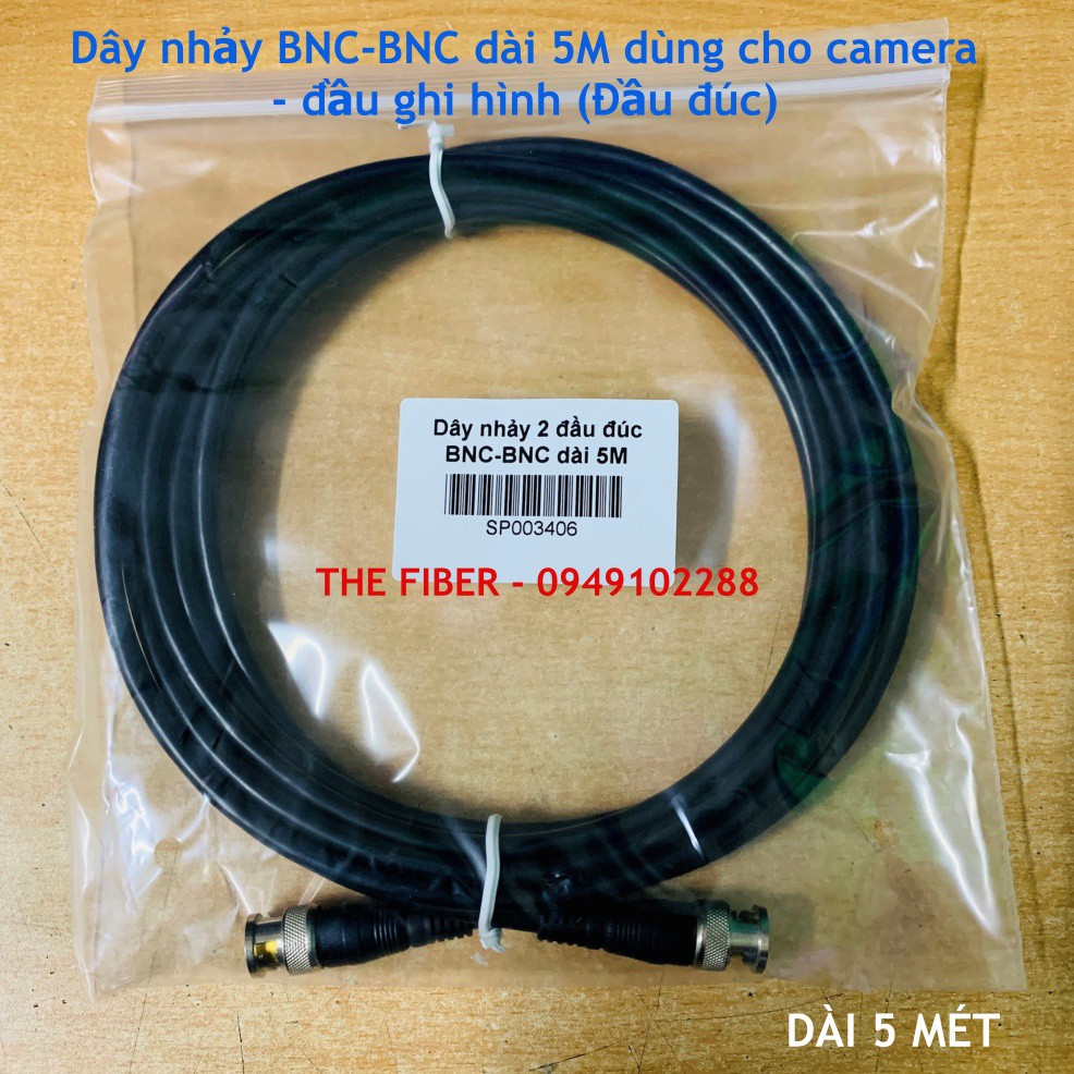 Dây nhảy BNC-BNC dài 3M/5M/10M dùng cho camera - đầu ghi hình (Đầu đúc)