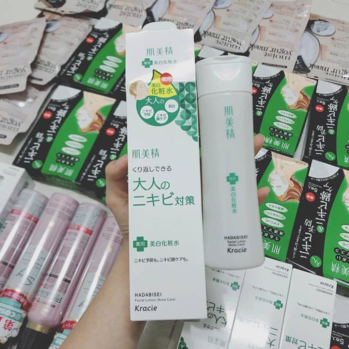 NƯỚC HOA HỒNG MỤN - DƯỠNG TRẮNG - KRACIE HADABISEI LOTION 200MLCHÍNH HÃNG Hỗ trợ giảm các tình trạng mụn