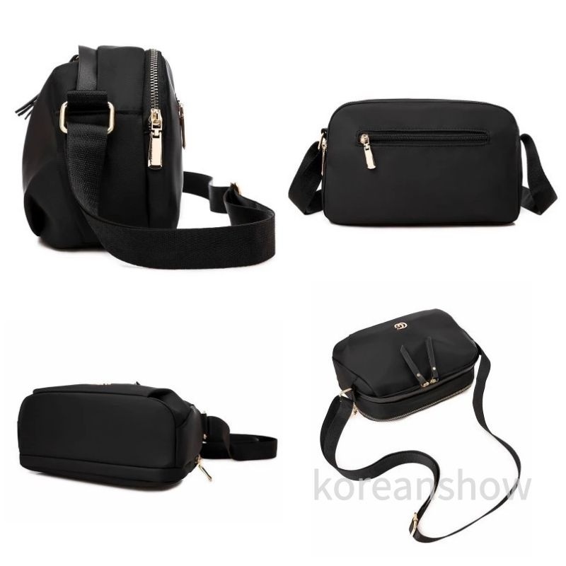 Túi xách nữ Túi đeo chéo vai màu đen/hồng chống nước phong cách Hàn Quốc cho nữ-74