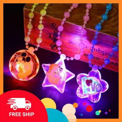 Dây chuyền trẻ em mặt đèn Led phát sáng, mặt hoạt hình ngộ nghĩnh độc đáo, shop giao ngẫu nhiên
