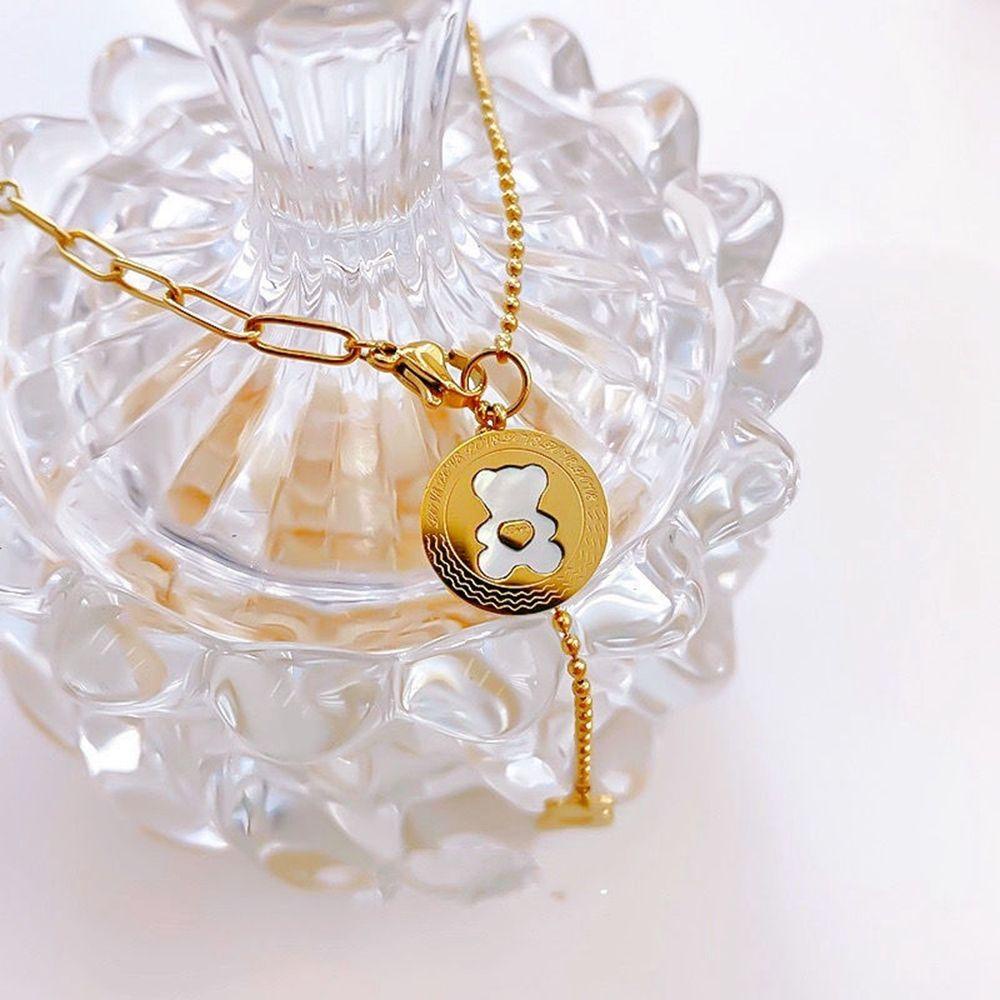 Vòng cổ Thép Titan Mặt Vỏ Sò Hình Học Đơn Giản Phong Cách Punk Hàn Quốc Cho Nữ